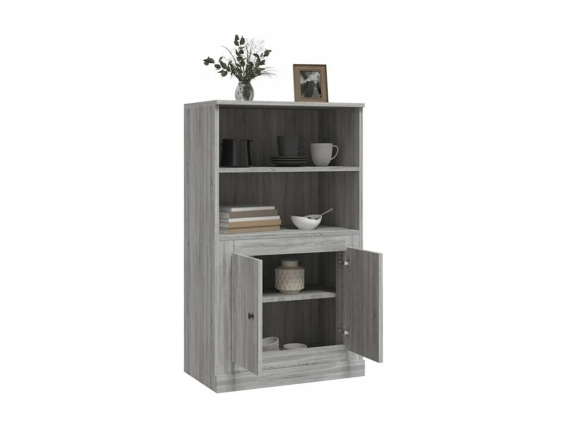 Buffet haut sonoma gris 60x35,5x103,5 bois d'ingénierie