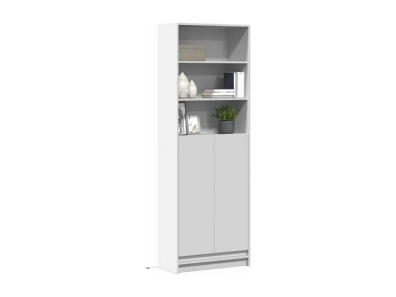 Buffet haut avec LED blanc 69x32,5x200 bois d’ingénierie