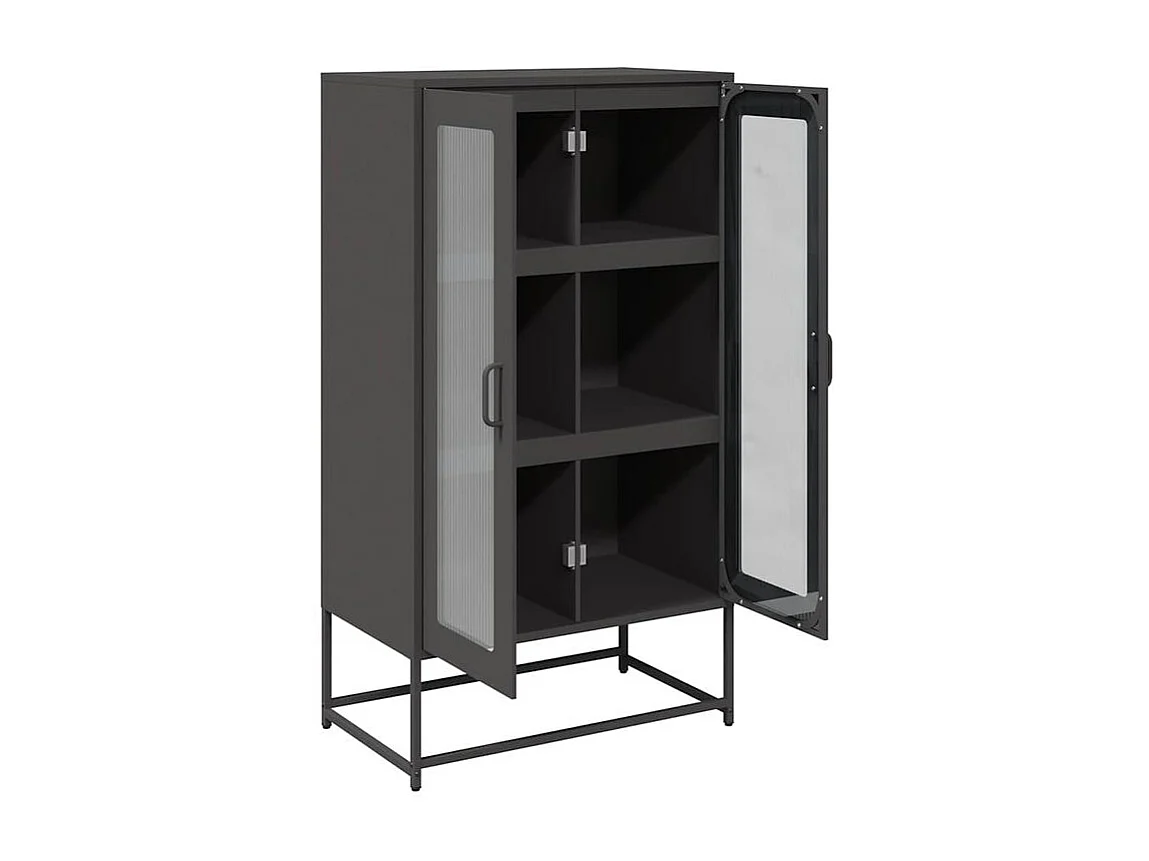 Buffet haut noir 68x39x123 acier