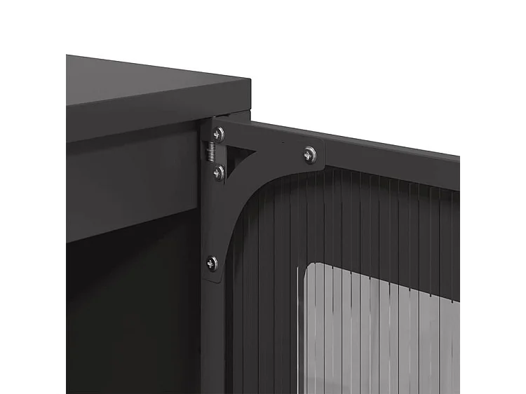 Buffet haut noir 68x39x123 acier