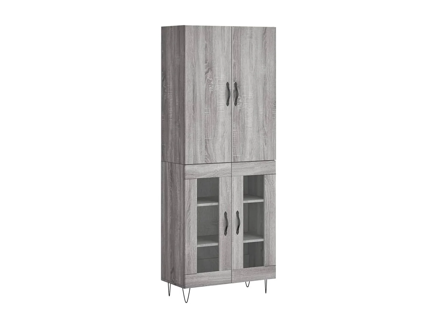 Buffet haut Sonoma gris 69,5x34x180 Bois d'ingénierie