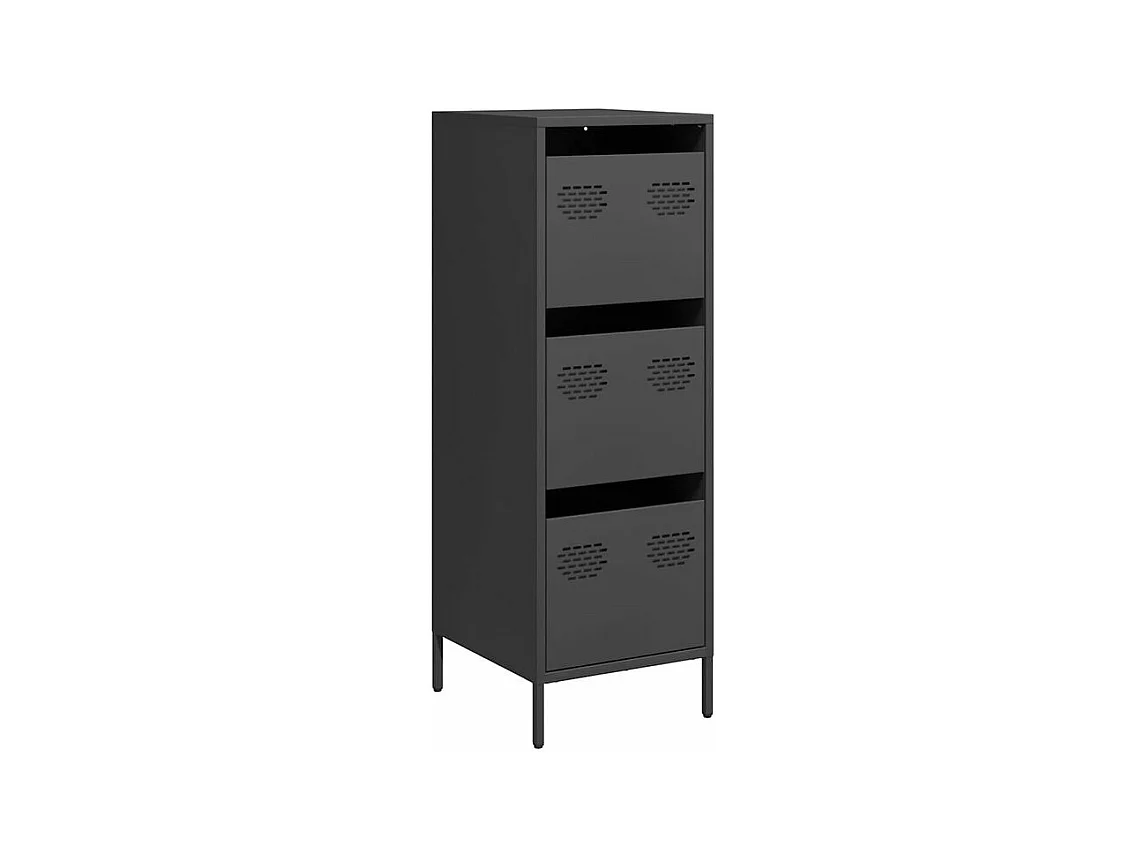 Buffet haut noir 39x35x103,5 acier