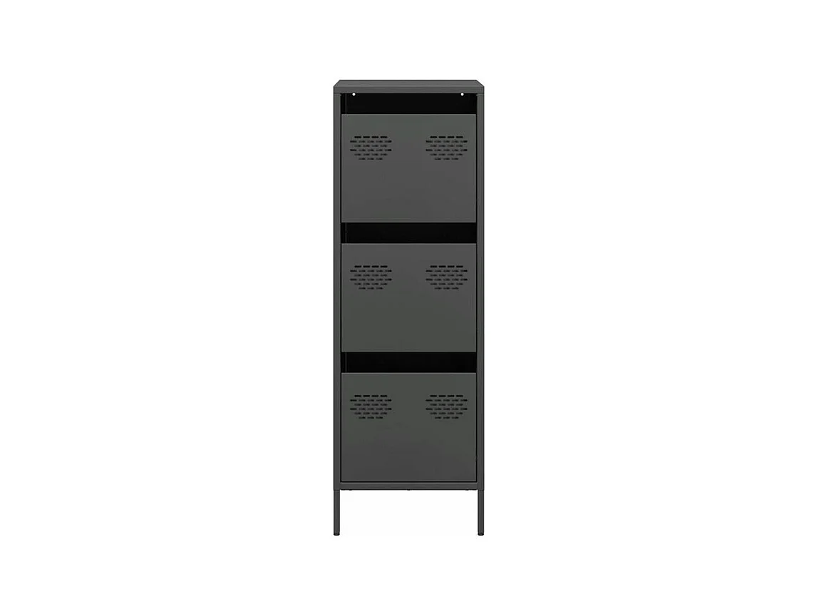 Buffet haut noir 39x35x103,5 acier