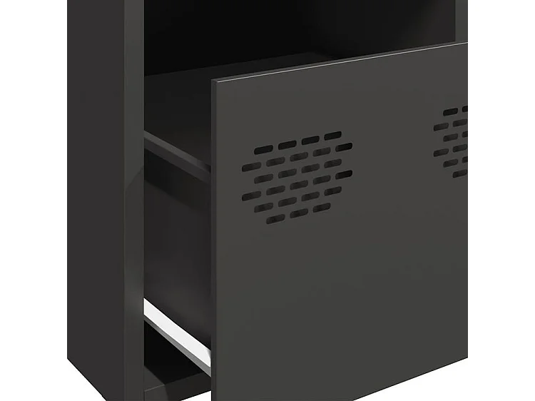 Buffet haut noir 39x35x103,5 acier