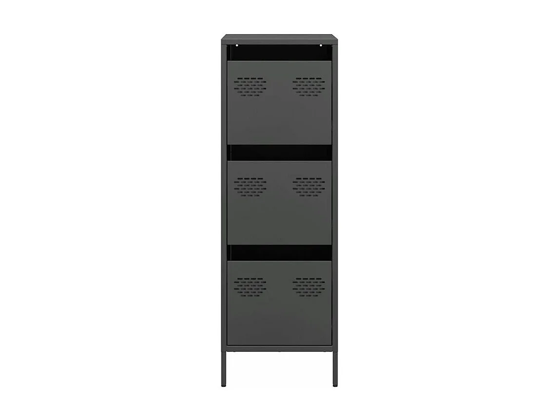 Buffet haut noir 39x35x103,5 acier
