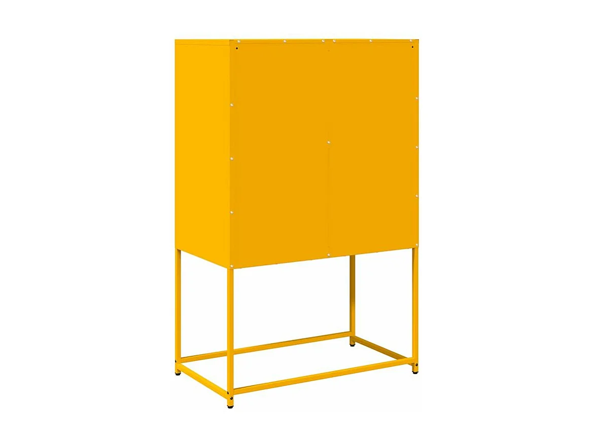 Buffet haut jaune moutarde 68x39x107 acier