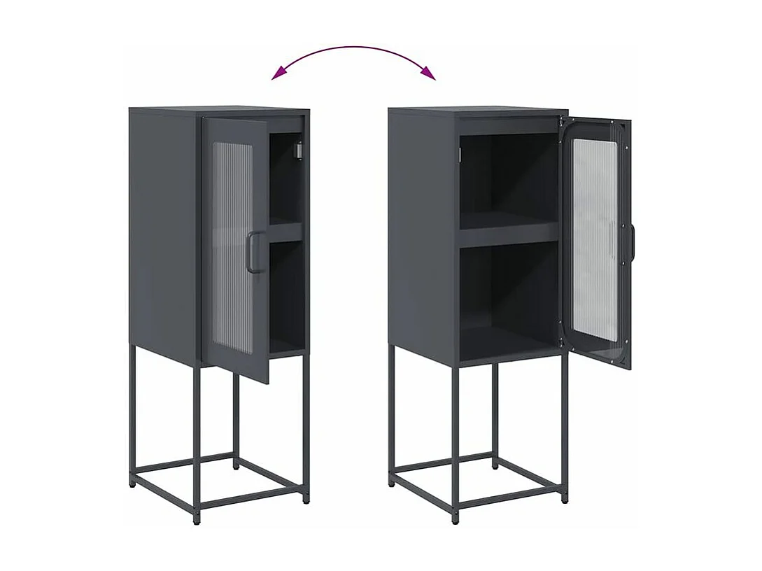 Buffet anthracite 36x39x107 acier laminé à froid