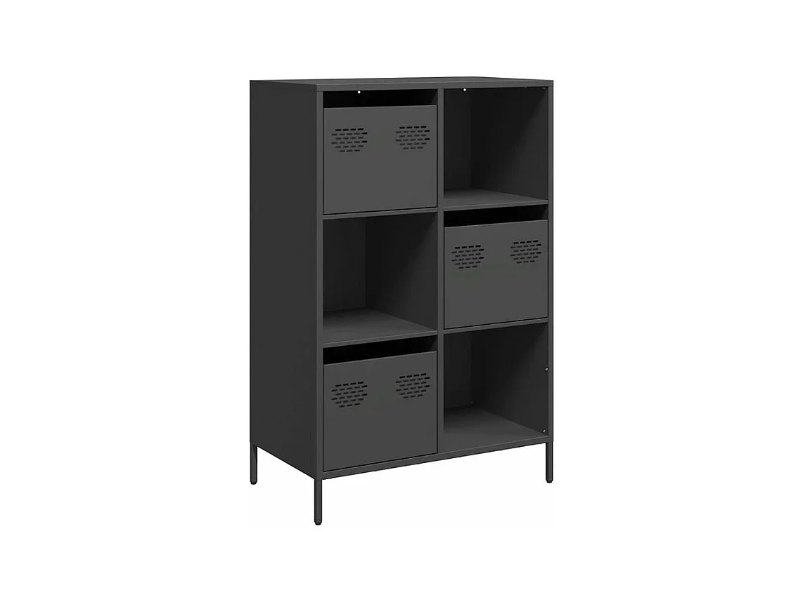 Buffet haut noir 68x39x103,5 acier