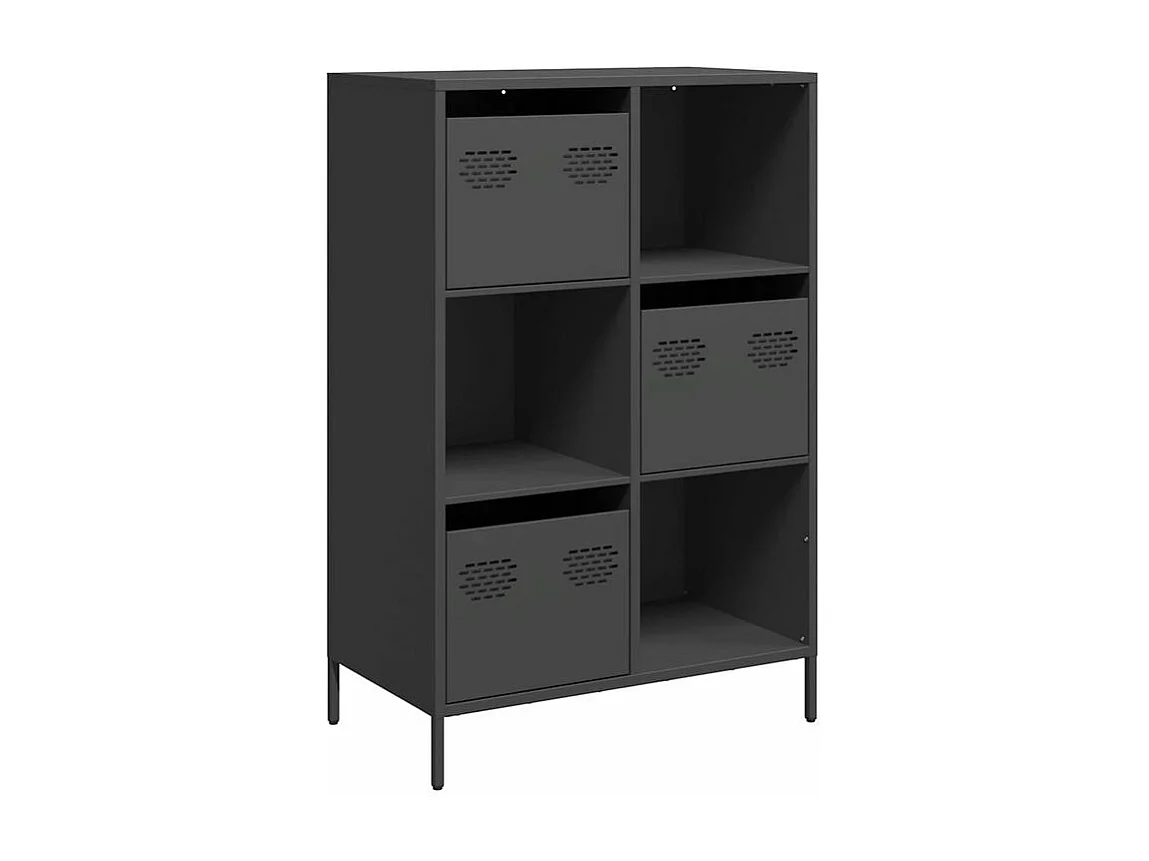 Buffet haut noir 68x39x103,5 acier