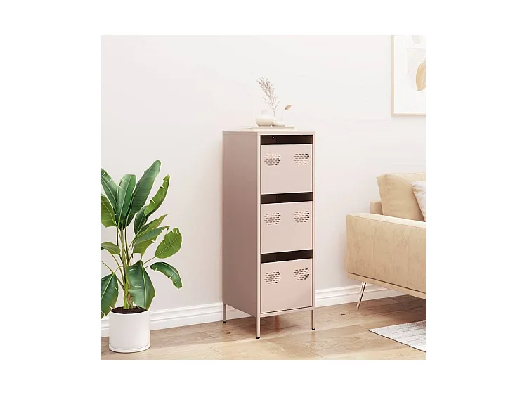 Buffet haut rose 39x35x103,5 acier