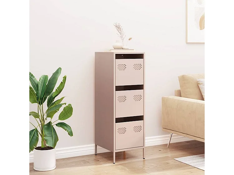 Buffet haut rose 39x35x103,5 acier