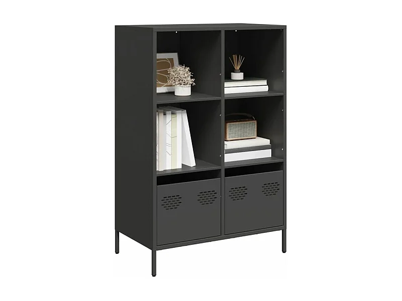 Buffet haut noir 68x39x103,5 acier