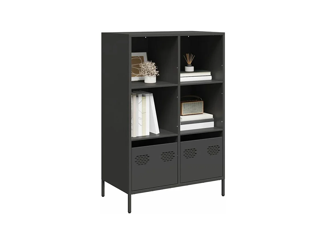 Buffet haut noir 68x39x103,5 acier