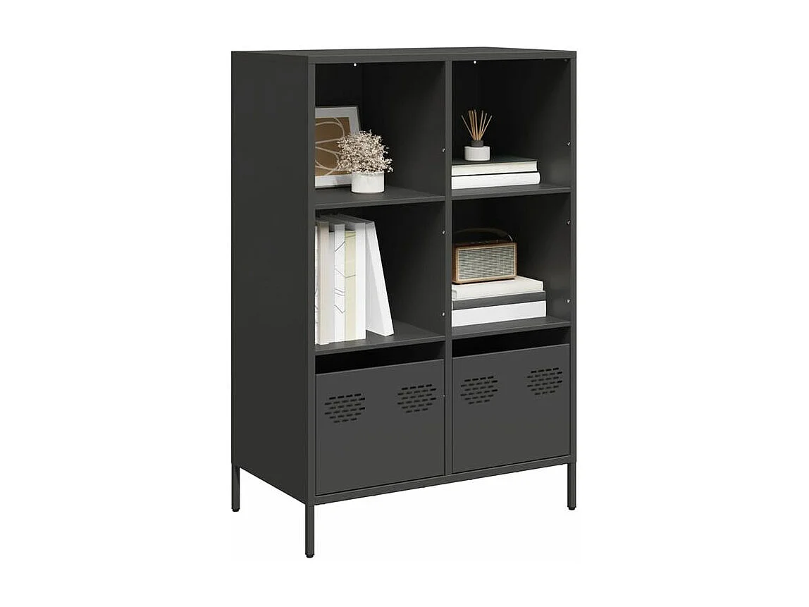 Buffet haut noir 68x39x103,5 acier