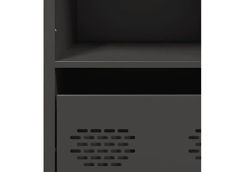 Buffet haut noir 68x39x103,5 acier