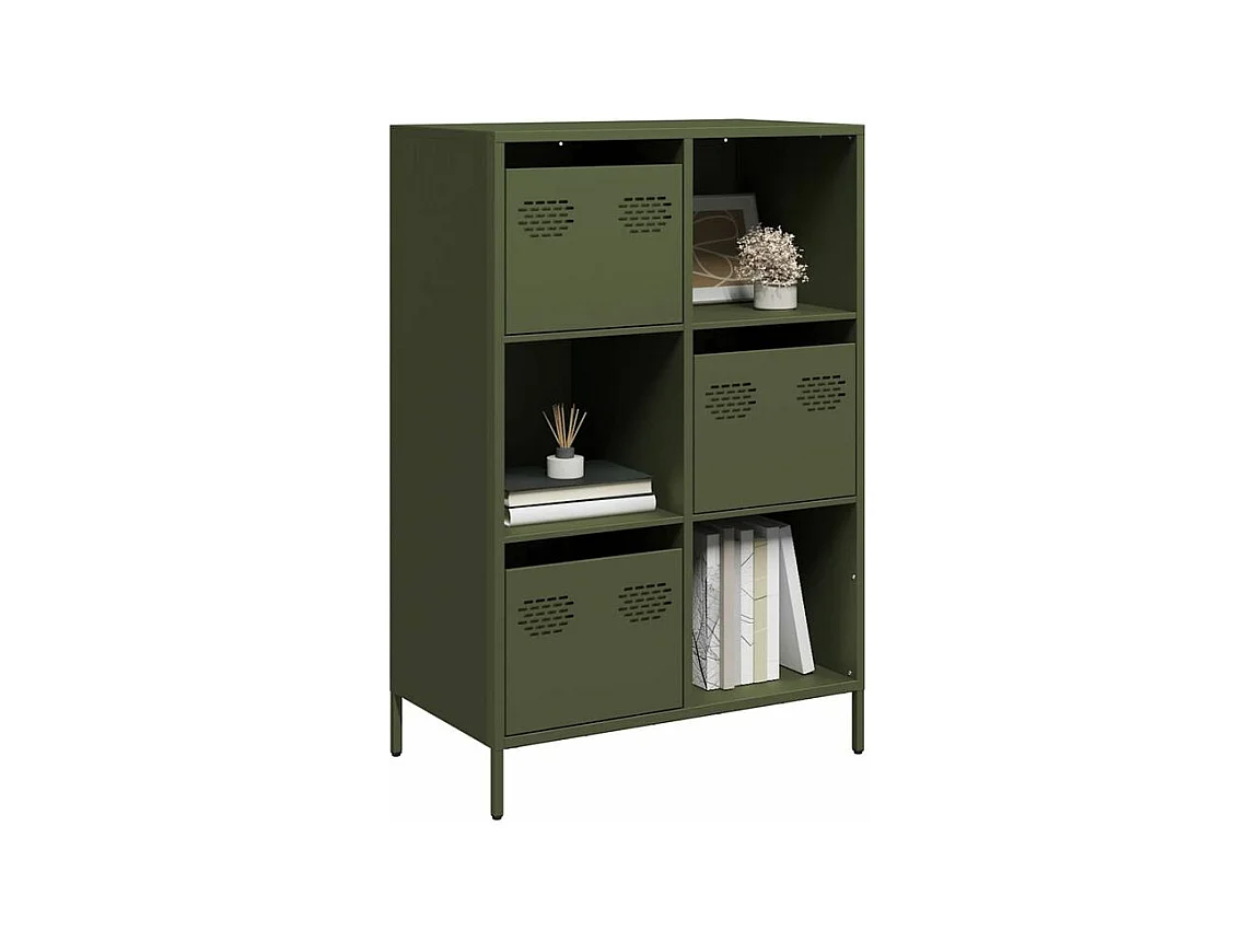 Buffet haut vert olive 68x39x103,5 acier