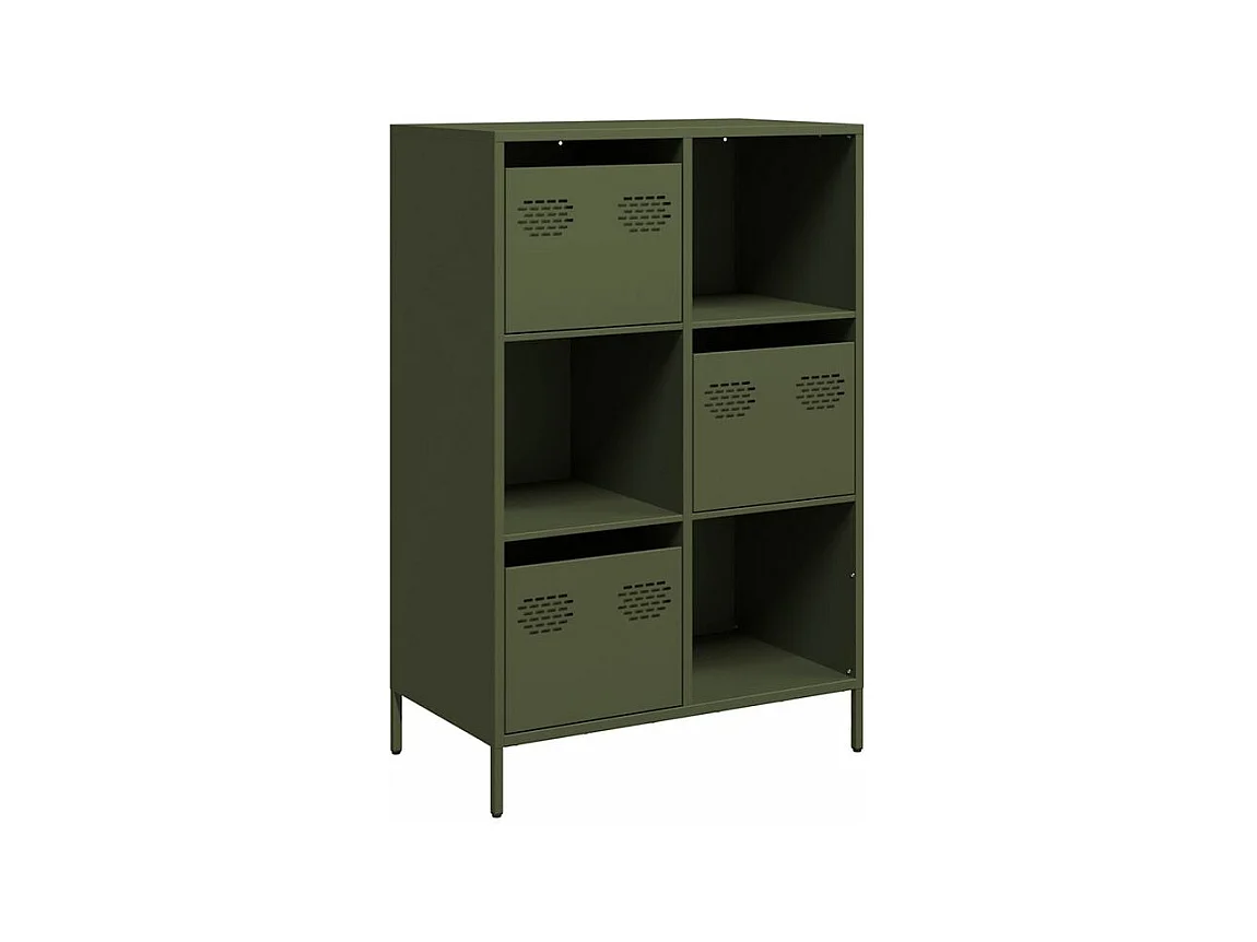 Buffet haut vert olive 68x39x103,5 acier