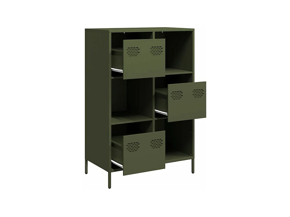 Buffet haut vert olive 68x39x103,5 acier