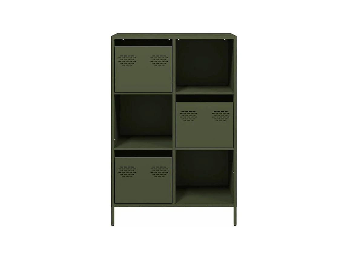 Buffet haut vert olive 68x39x103,5 acier