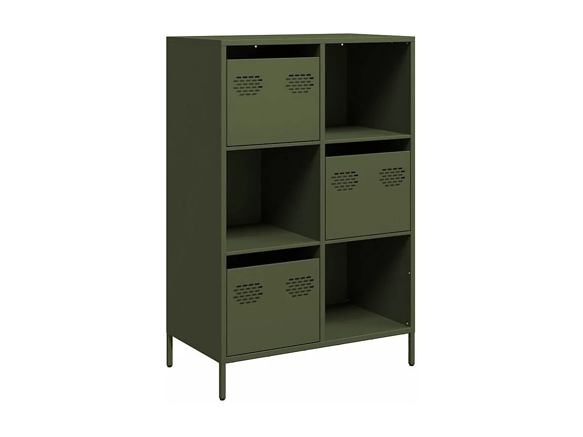 Buffet haut vert olive 68x39x103,5 acier