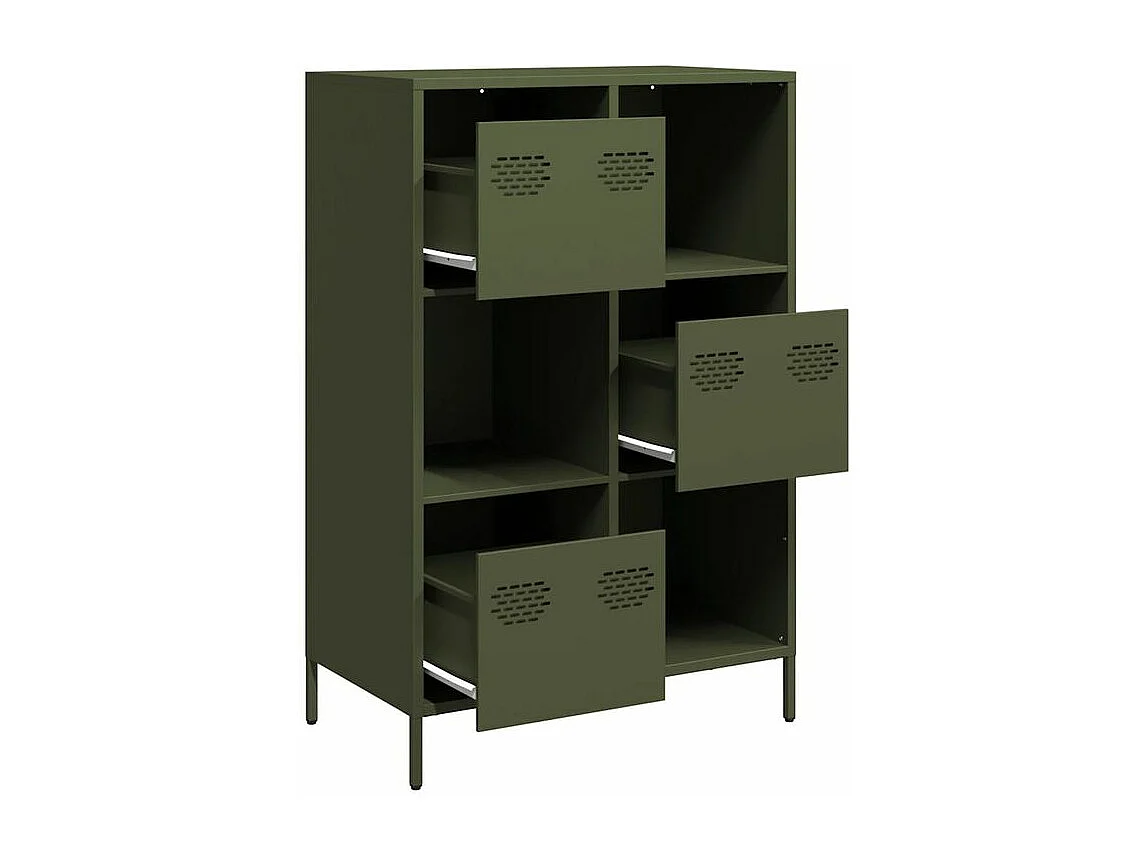 Buffet haut vert olive 68x39x103,5 acier