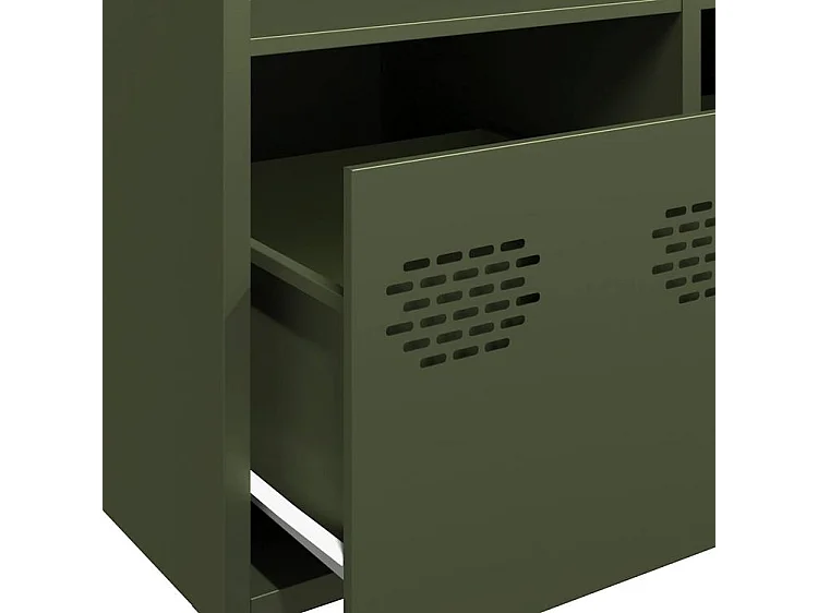 Buffet haut vert olive 68x39x103,5 acier