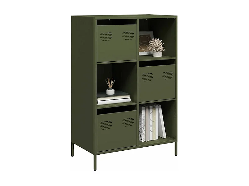 Buffet haut vert olive 68x39x103,5 acier