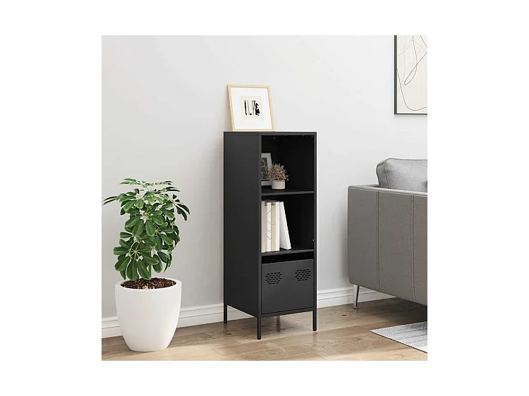 Buffet haut noir 35x39x103,5 acier