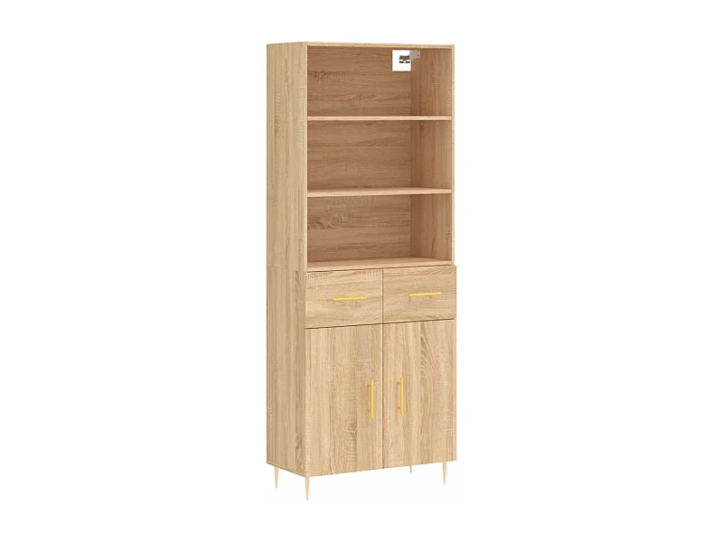 Buffet haut Chêne sonoma 69,5x34x180 Bois d'ingénierie