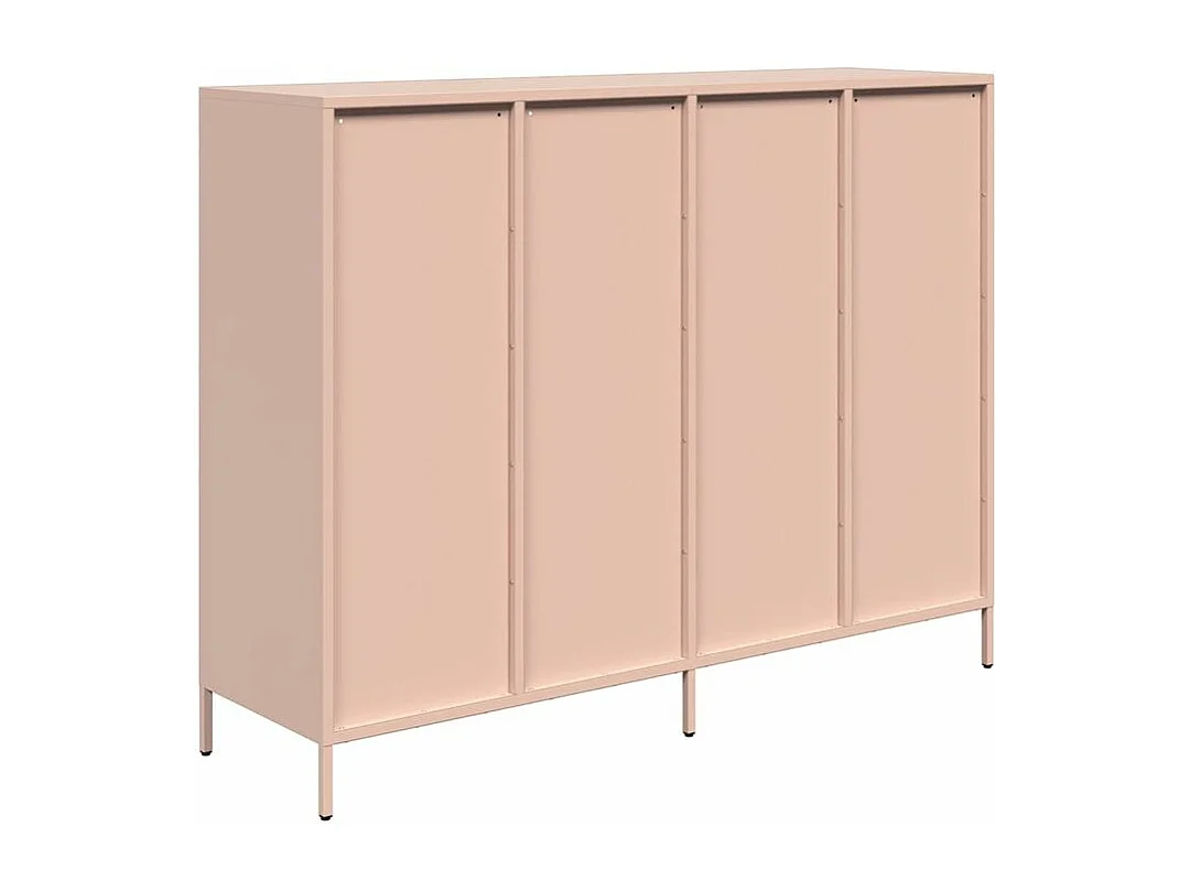 Buffet rose 135x39x103,5 acier laminé à froid