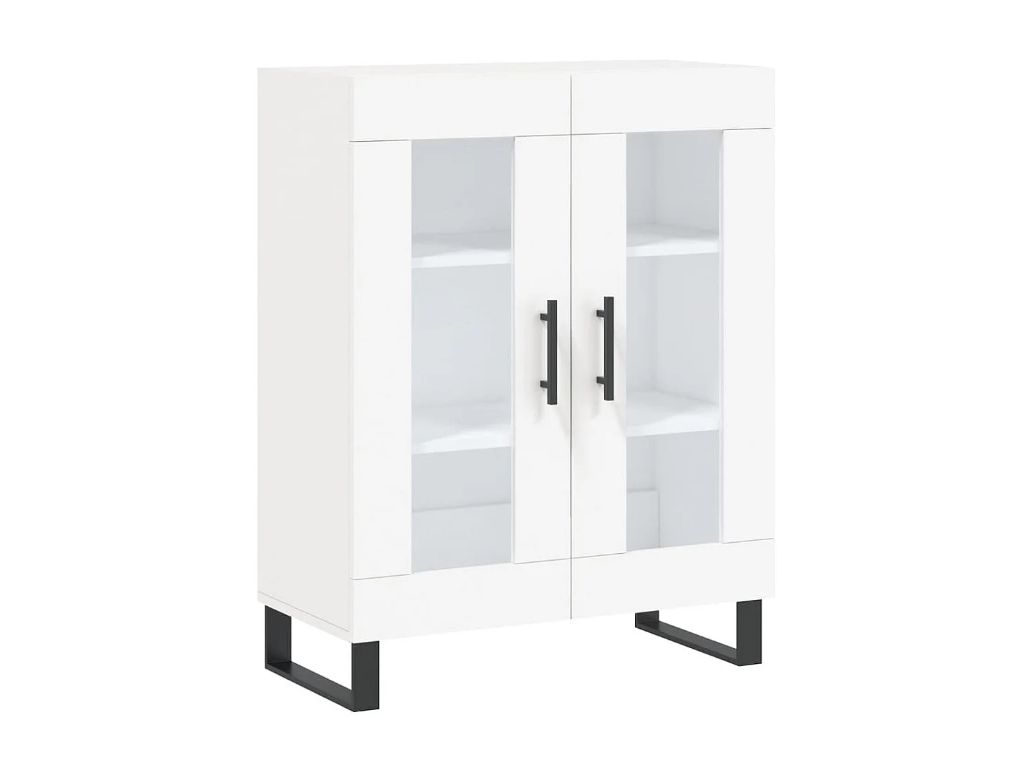 Buffet haut Blanc 69,5x34x180 Bois d'ingénierie