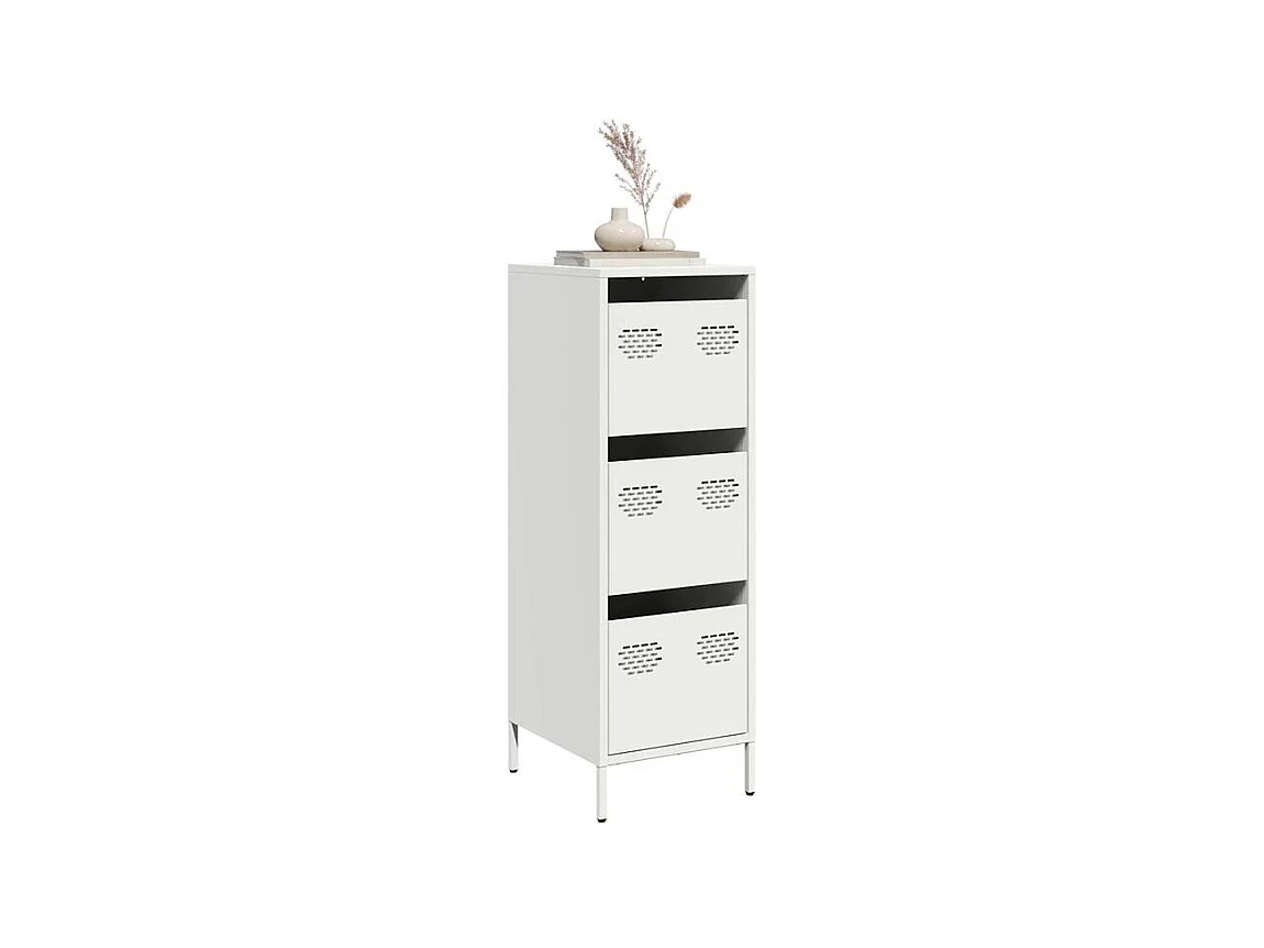 Buffet haut blanc 39x35x103,5 acier