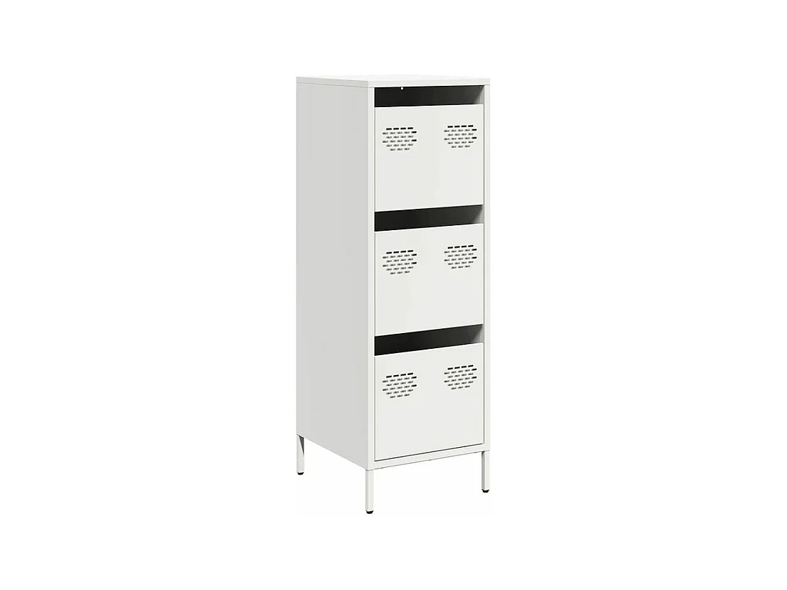 Buffet haut blanc 39x35x103,5 acier
