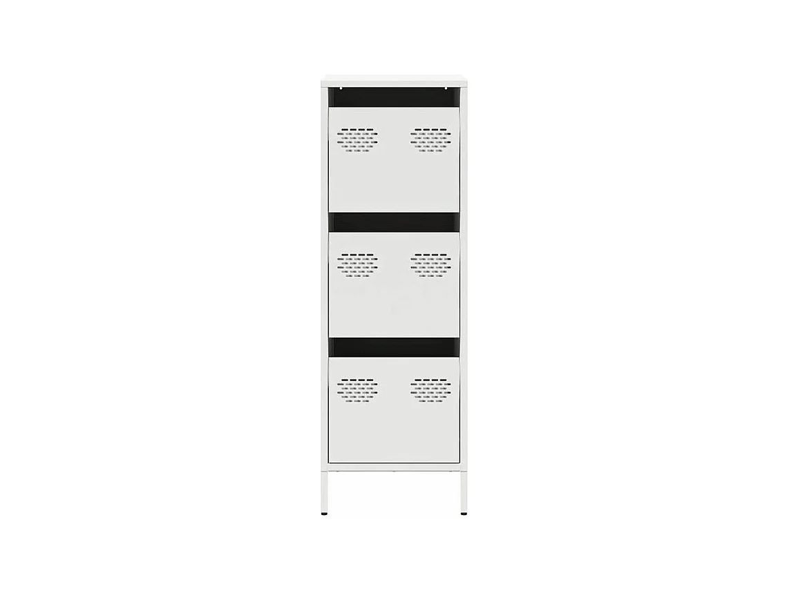 Buffet haut blanc 39x35x103,5 acier