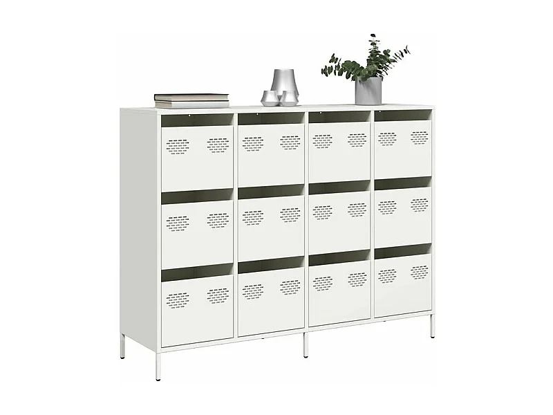 Buffet blanc 135x39x103,5 acier laminé à froid