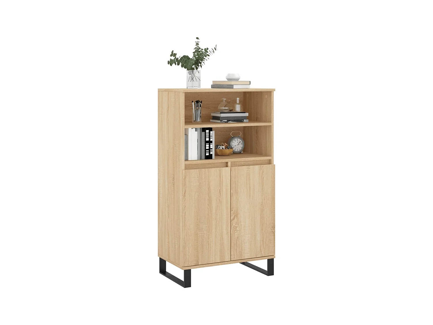 Buffet haut Chêne sonoma 60x36x110 Bois d'ingénierie