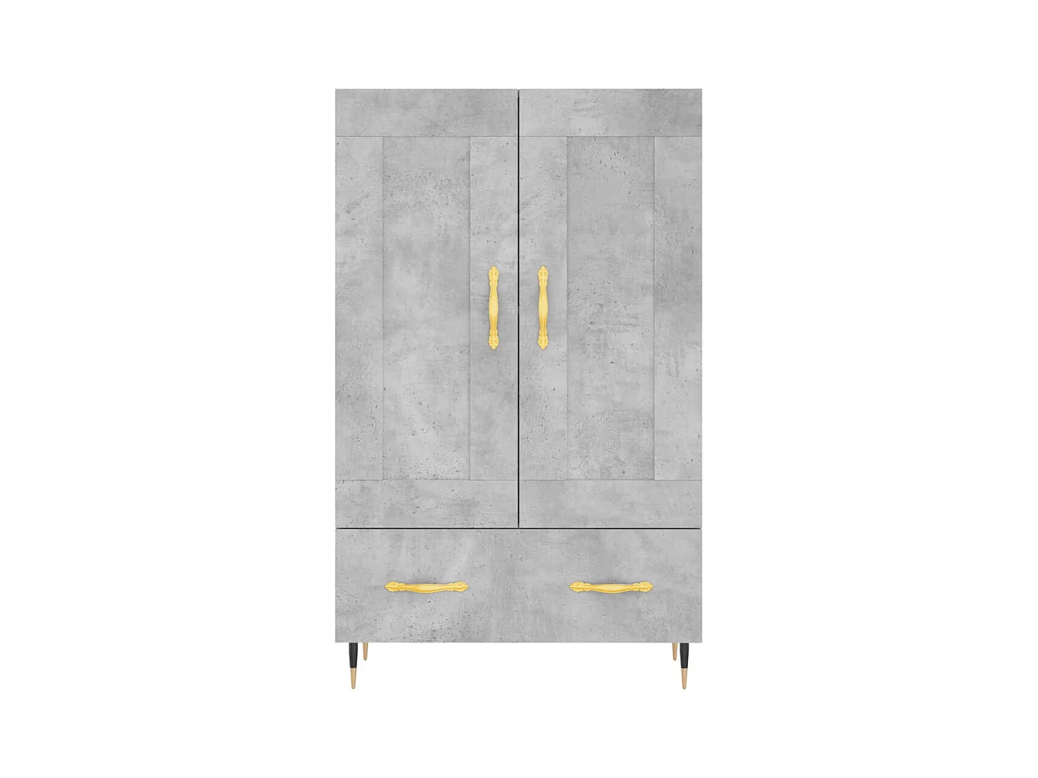 Buffet haut gris béton 69,5x31x115 bois d'ingénierie