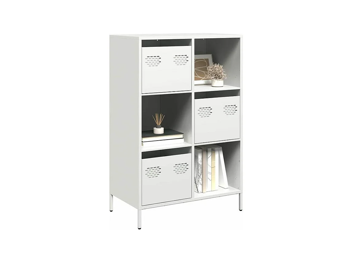 Buffet haut blanc 68x39x103,5 acier