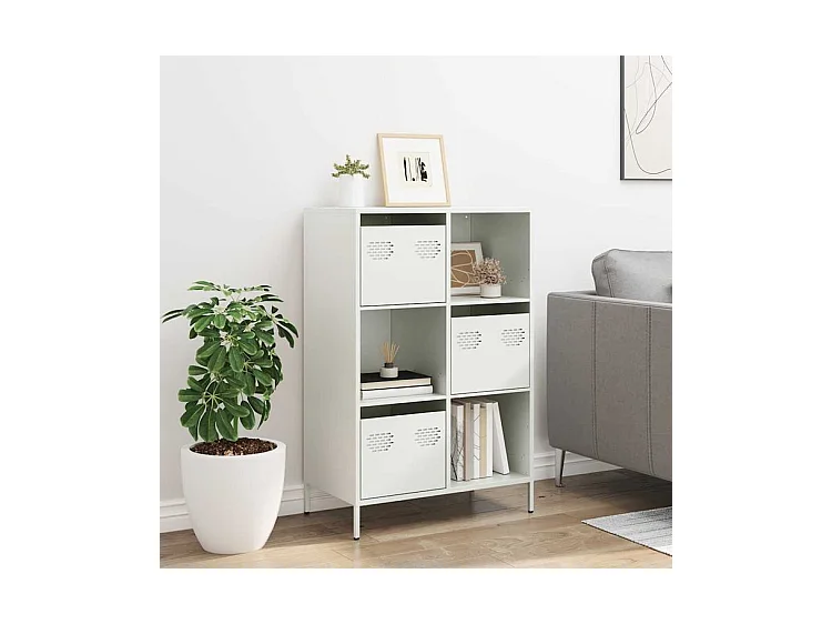 Buffet haut blanc 68x39x103,5 acier