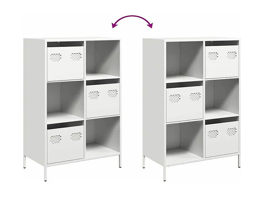 Buffet haut blanc 68x39x103,5 acier