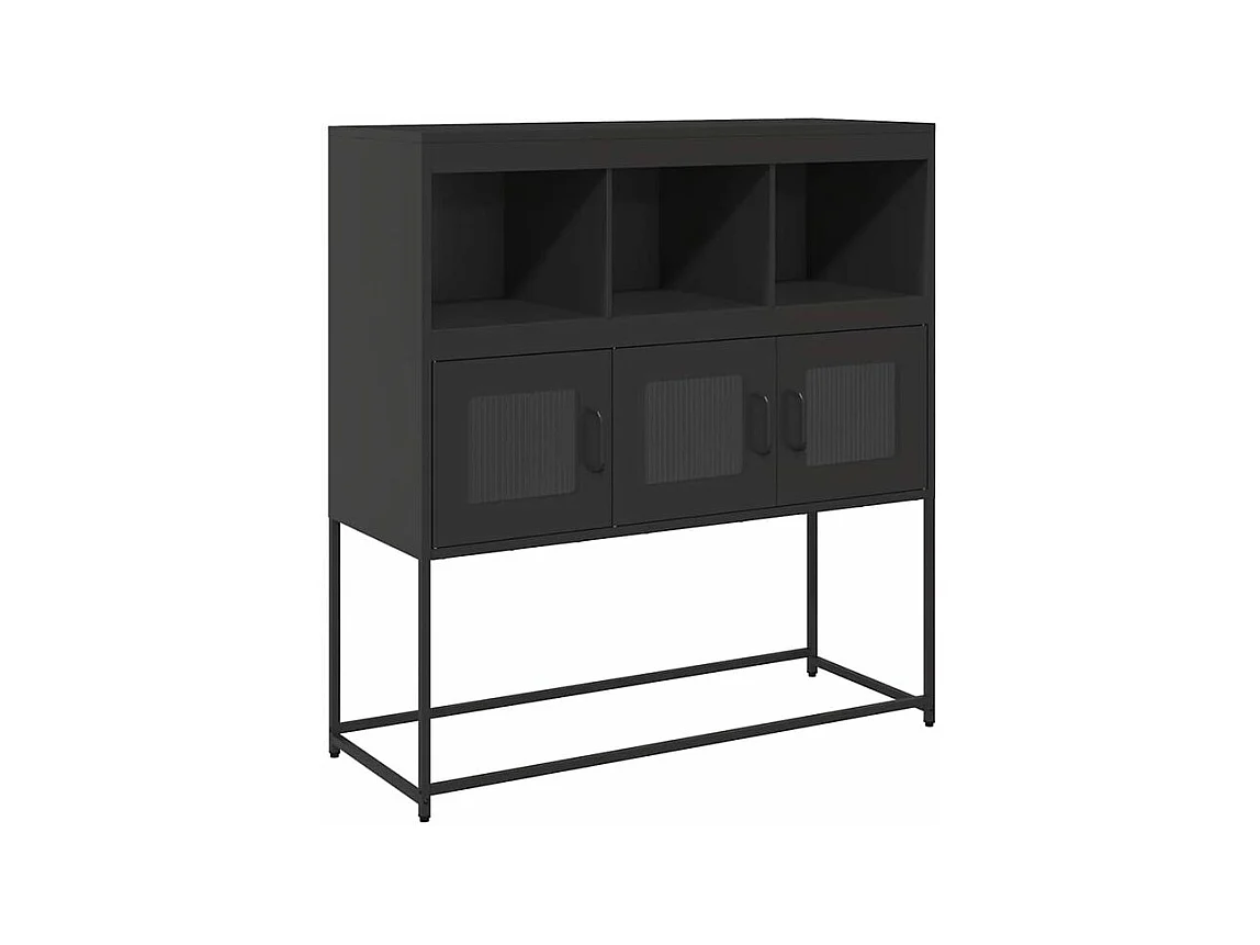 Buffet noir 100,5x39x107 acier laminé à froid