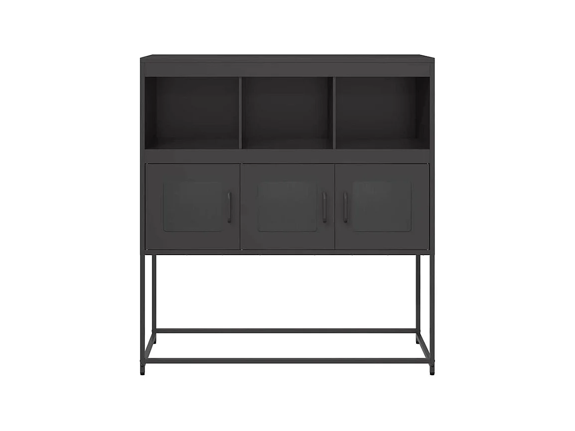Buffet noir 100,5x39x107 acier laminé à froid