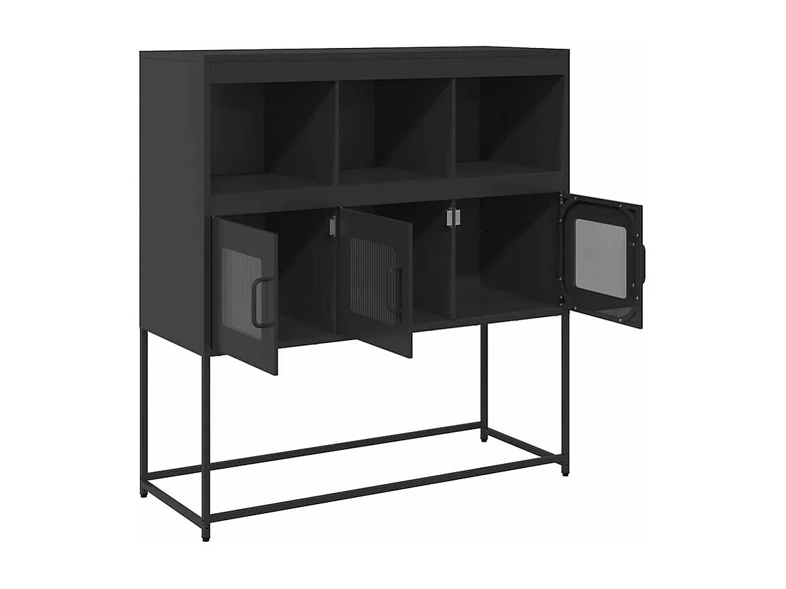 Buffet noir 100,5x39x107 acier laminé à froid