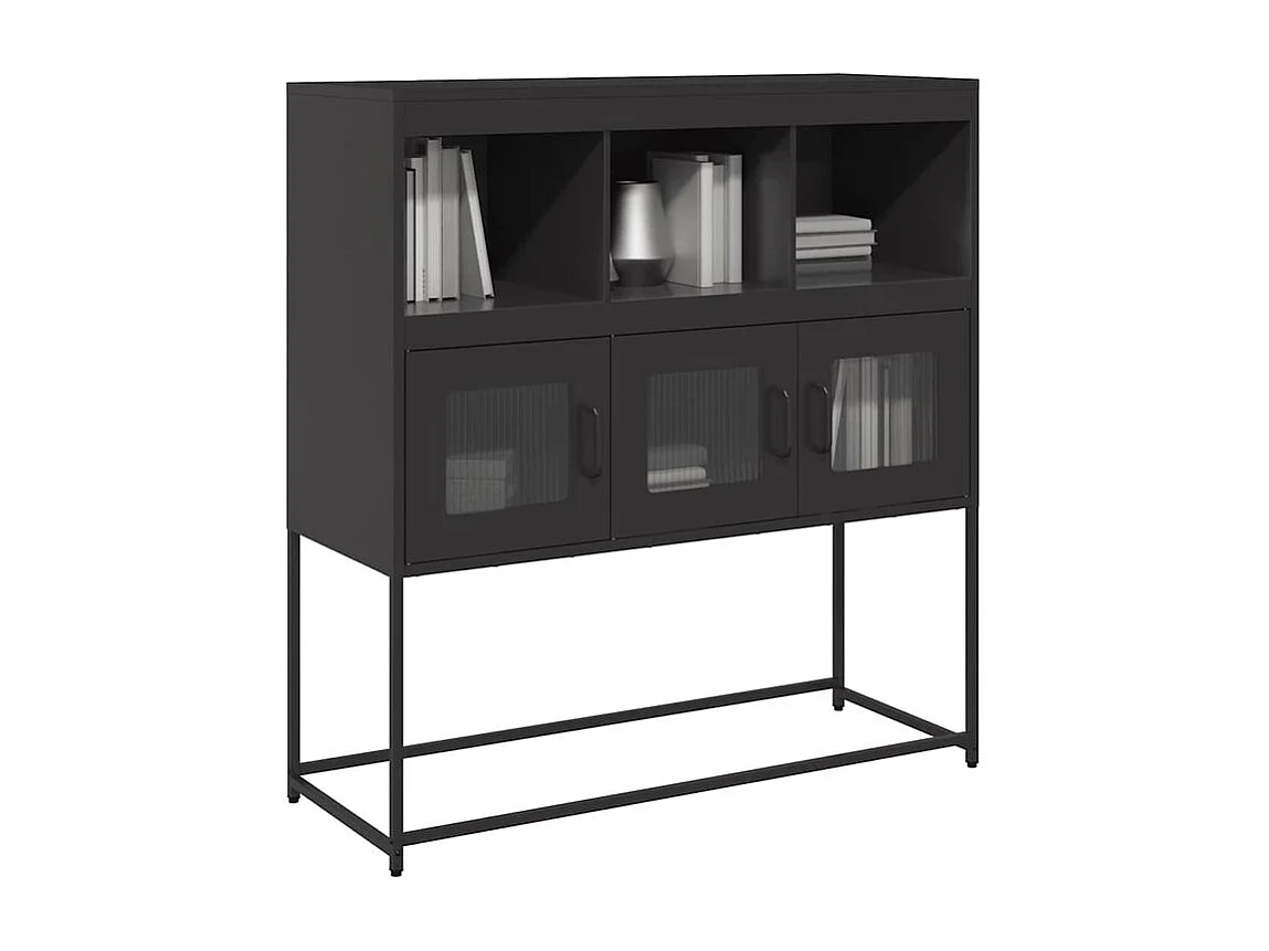 Buffet noir 100,5x39x107 acier laminé à froid