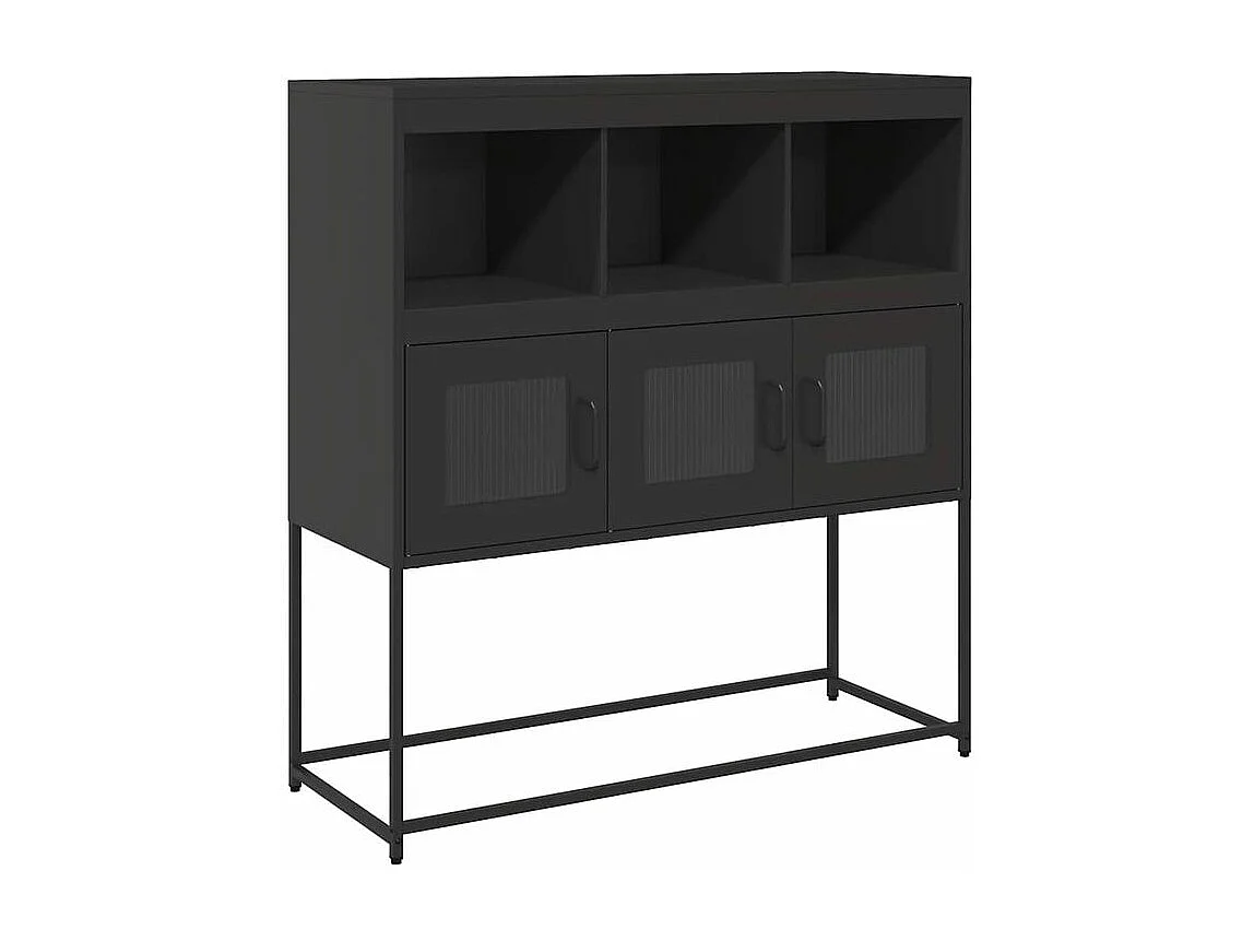 Buffet noir 100,5x39x107 acier laminé à froid