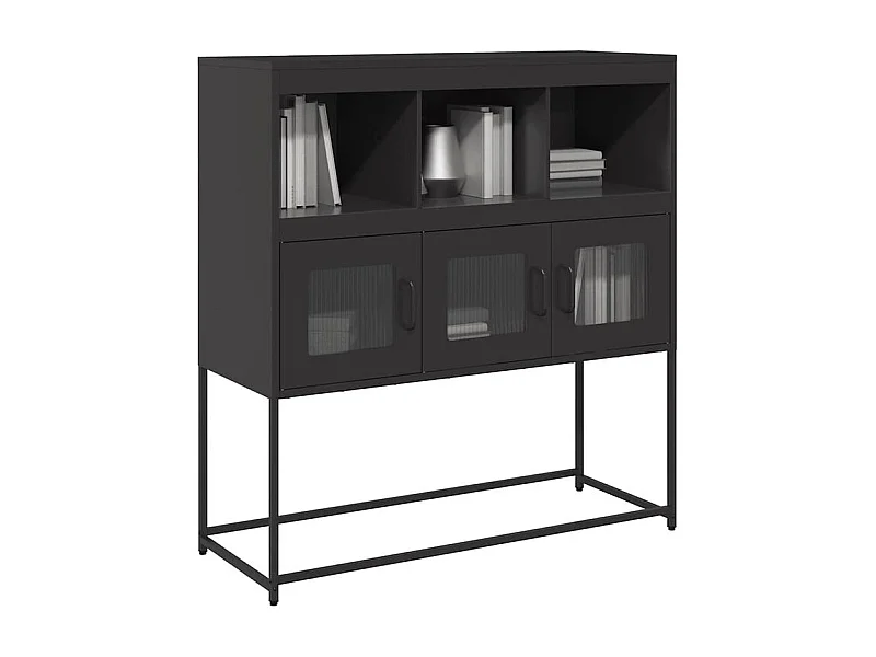 Buffet noir 100,5x39x107 acier laminé à froid