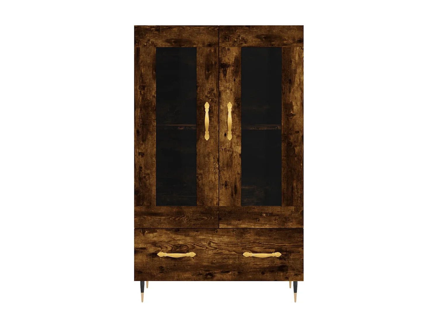 Buffet haut chêne fumé 69,5x31x115 bois d'ingénierie