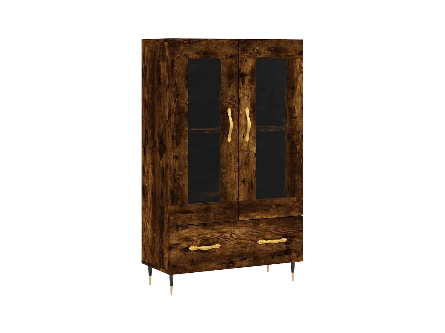 Buffet haut chêne fumé 69,5x31x115 bois d'ingénierie