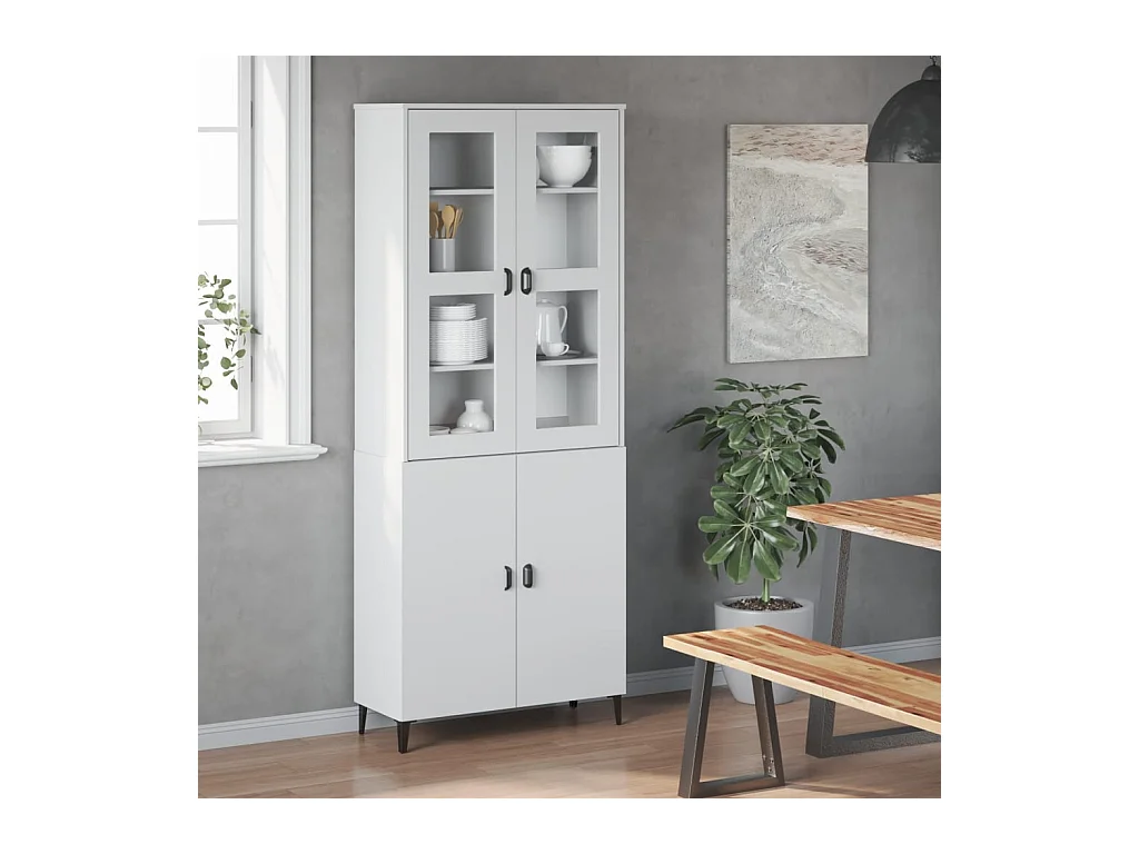 Dessus pour buffet VIKEN blanc bois de pin solide