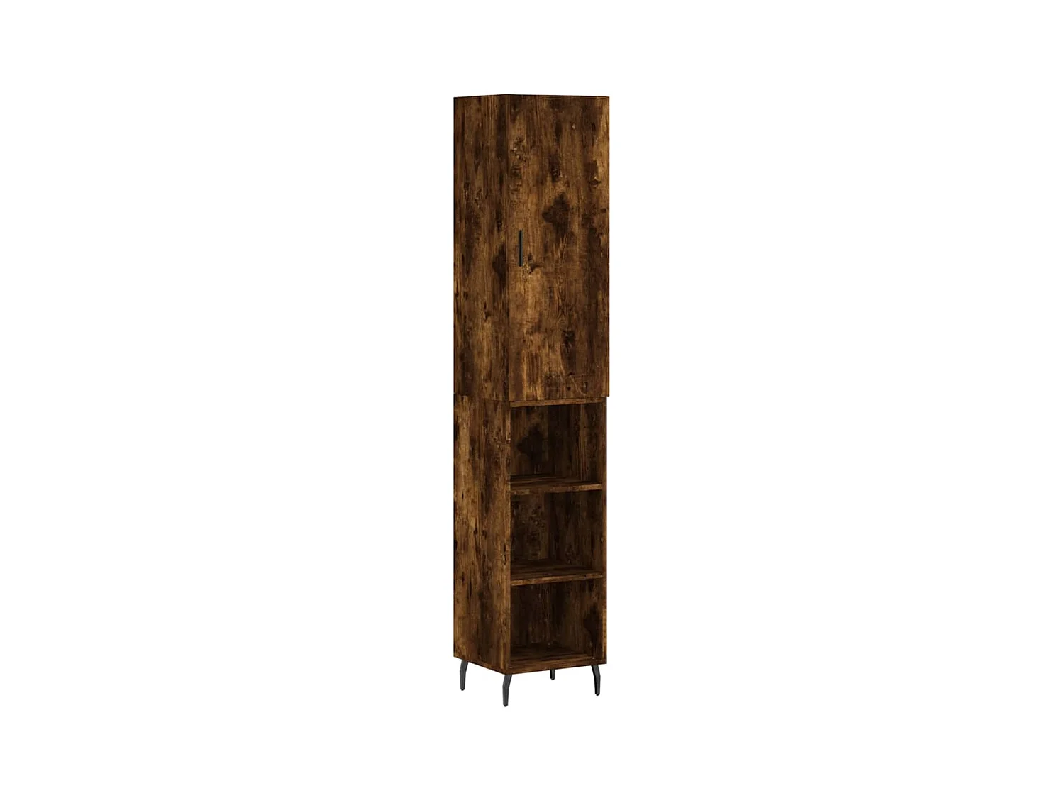 Buffet haut Chêne fumé 34,5x34x180 Bois d'ingénierie